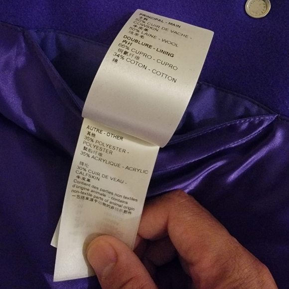 SZ44 Louis Vuitton AW22 runway purple frog varsity jacket - Picture 10 of 10